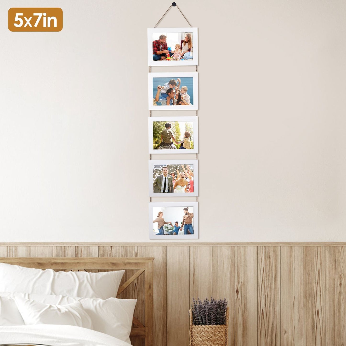 Wall Hanging Picture Collage Frame Wall Decor Without Mat Rustic Style Wood Photo Frame Display