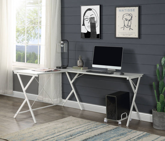 Dazenus White Finish Computer Desk