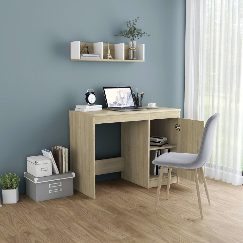 Desk Sonoma Oak 39.4"x19.7"x29.9" Engineered Wood