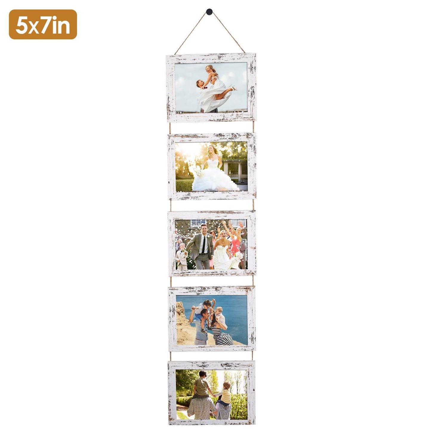 Wall Hanging Picture Collage Frame Wall Decor Without Mat Rustic Style Wood Photo Frame Display