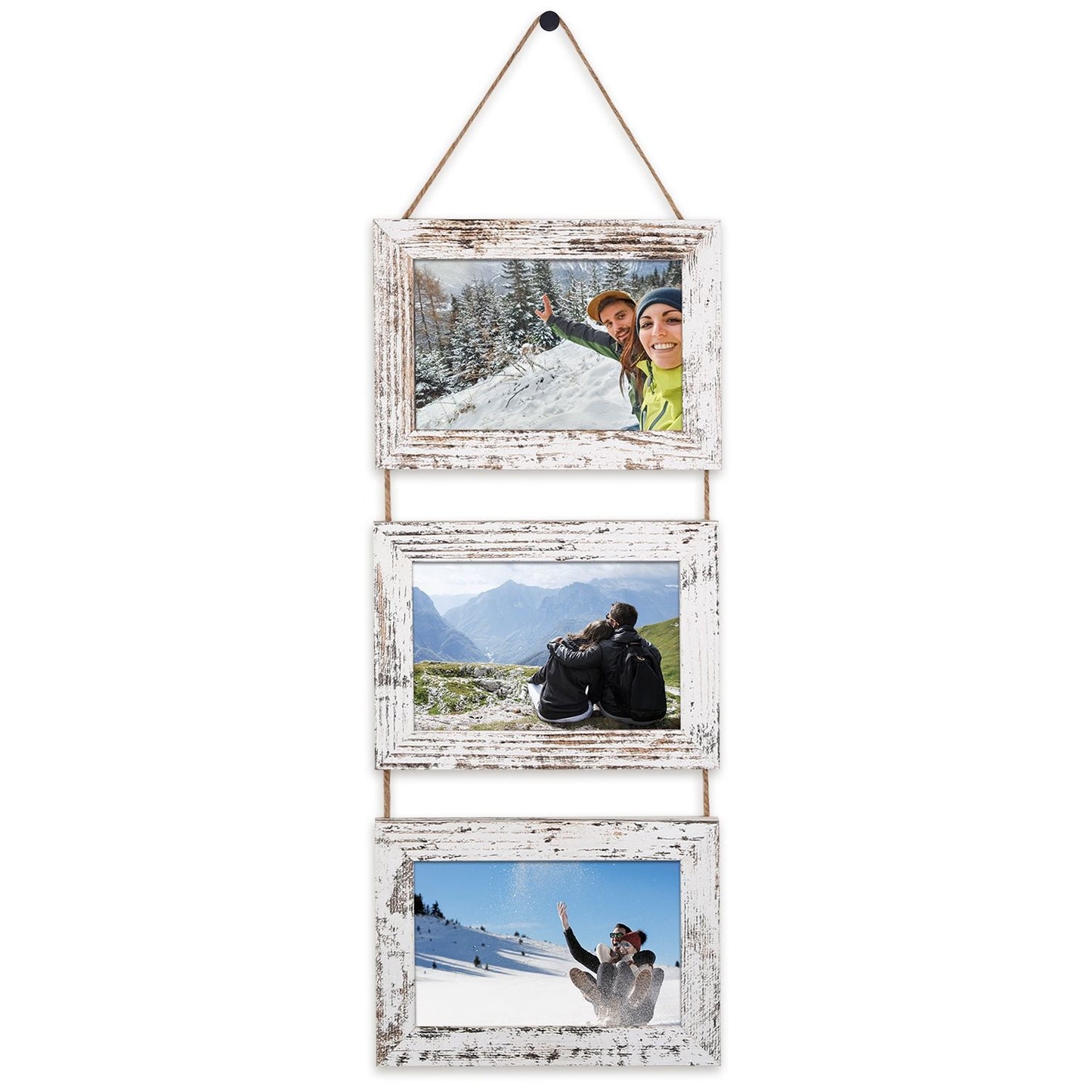 Wall Hanging Picture Collage Frame Wall Decor Without Mat Rustic Style Wood Photo Frame Display
