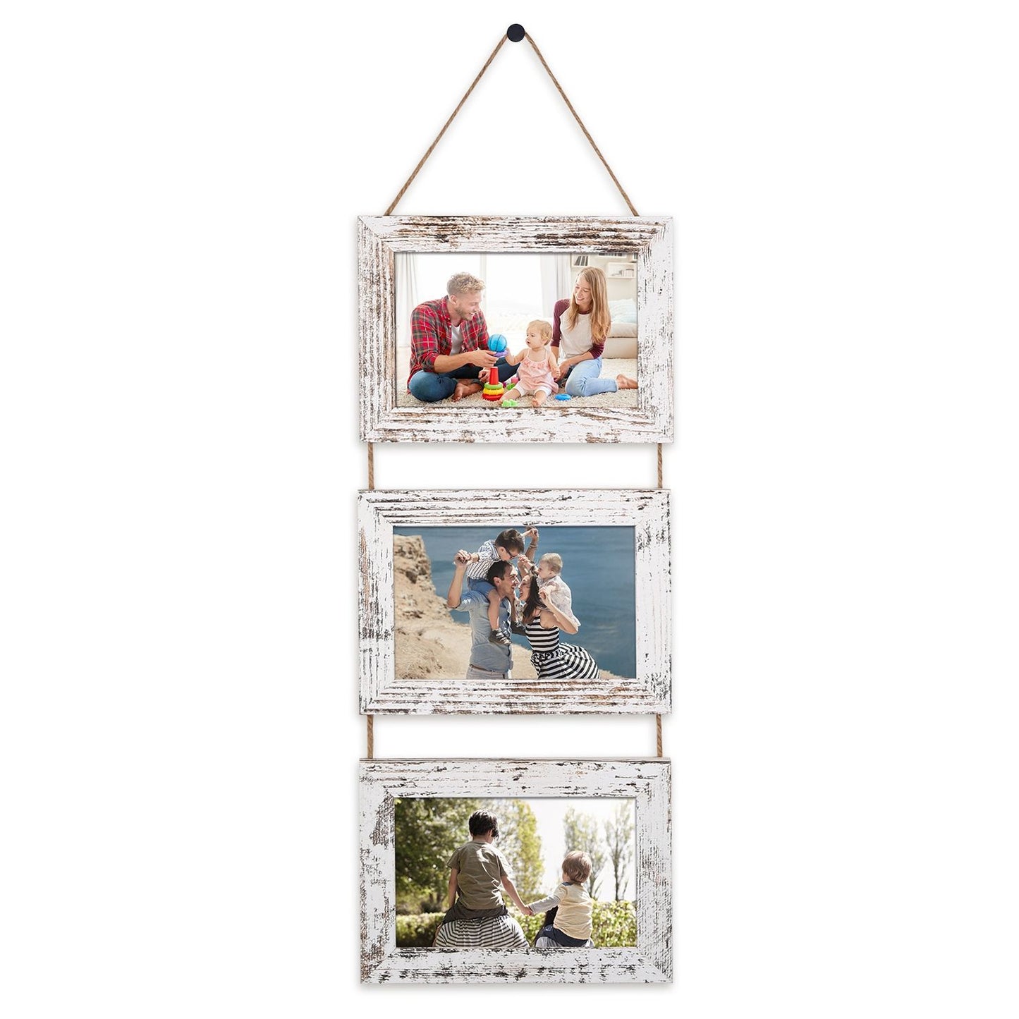Wall Hanging Picture Collage Frame Wall Decor Without Mat Rustic Style Wood Photo Frame Display