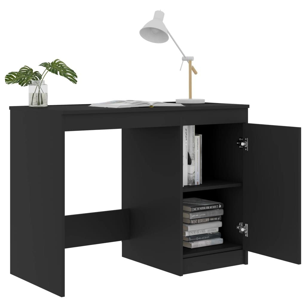 Desk Gray 39.4"x19.7"x29.9" Engineered Wood