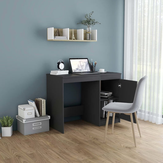Desk Gray 39.4"x19.7"x29.9" Engineered Wood
