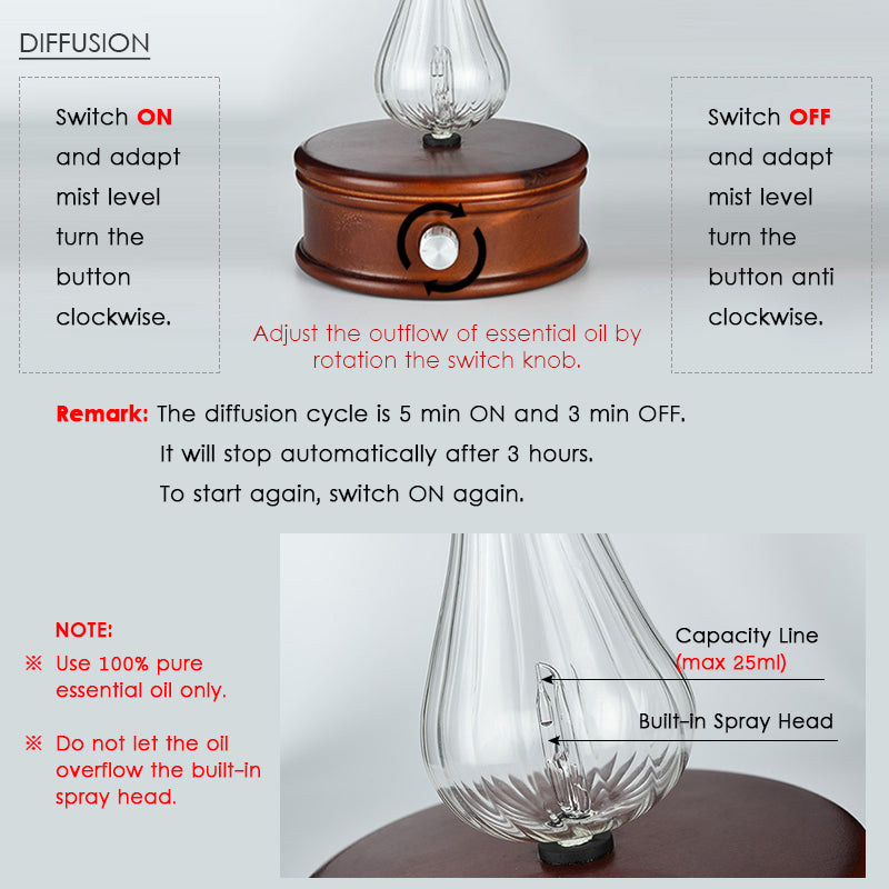 Diffuser solid wood aroma diffuser