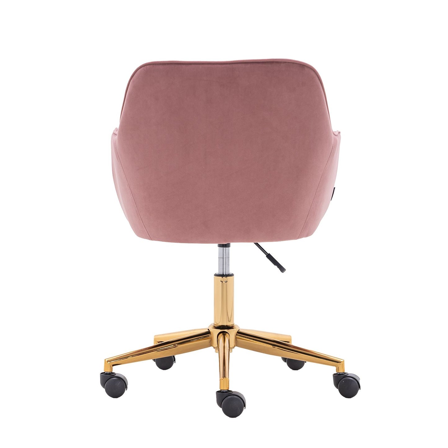 Modern Velvet Fabric Material Adjustable Height 360 revolving Home Office Chair with Gold Metal Legs and Universal Wheels for Indoor