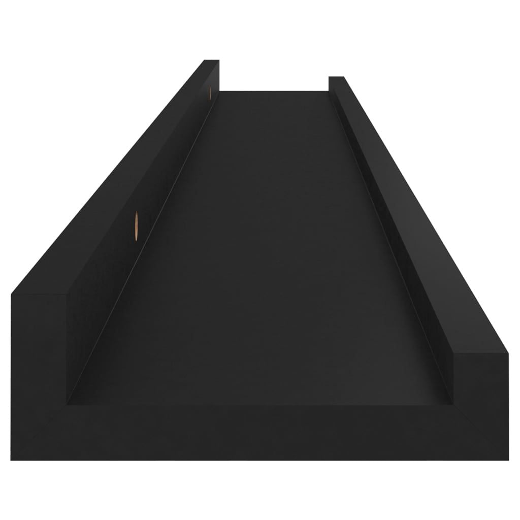 Wall Shelves 4 pcs Black 31.5"x3.5"x1.2"