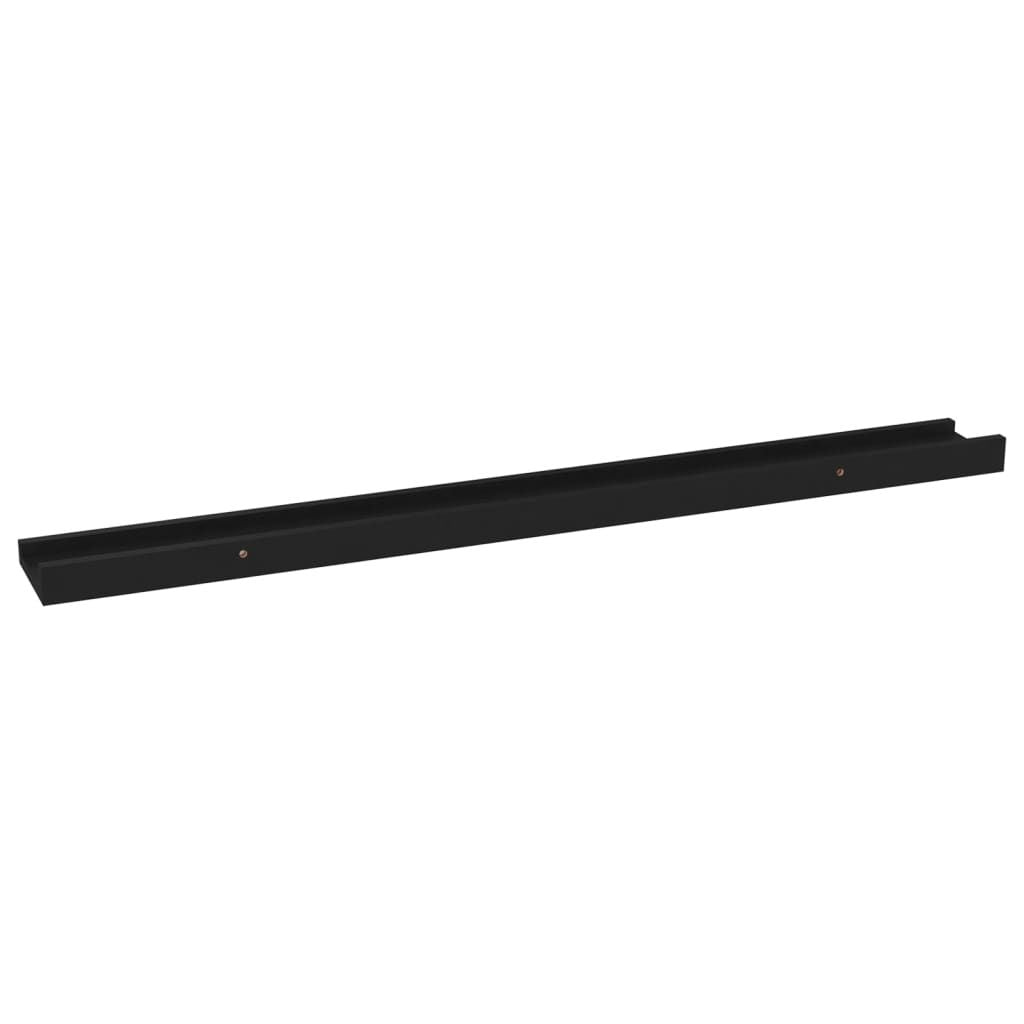 Wall Shelves 4 pcs Black 31.5"x3.5"x1.2"