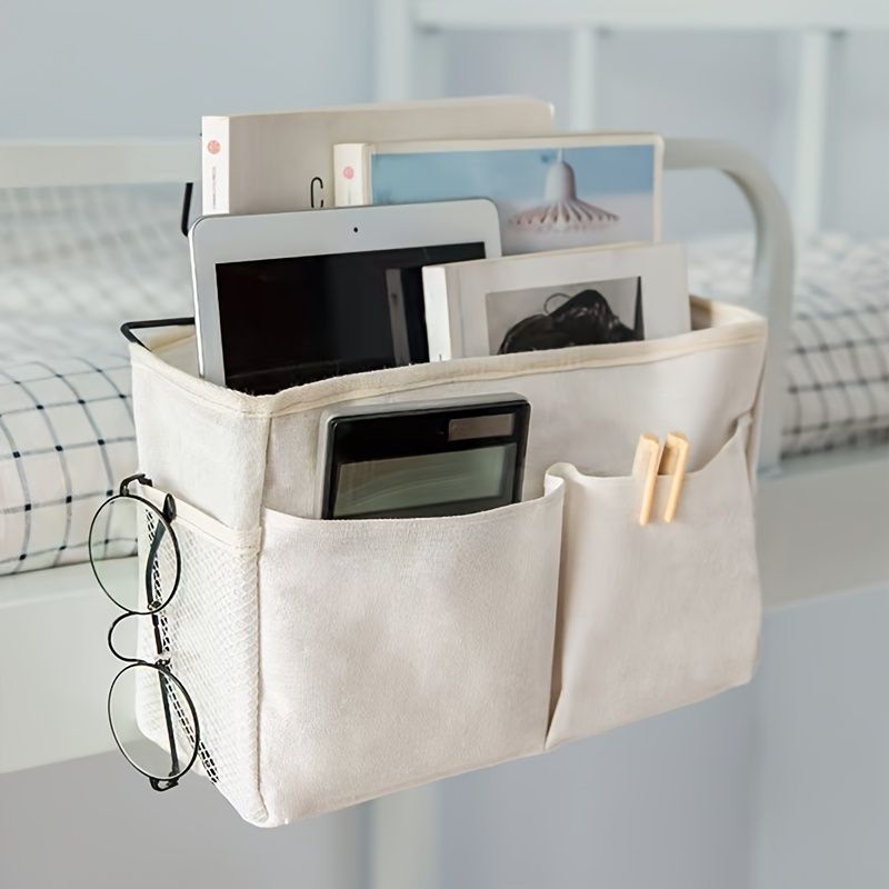 1pc Bedside Desktop Shelf Office Stationery Books Hanging Storage Bag