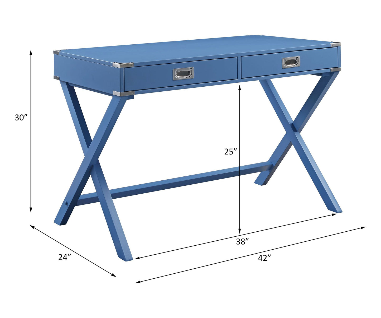 Amenia Blue Finish Writing Desk