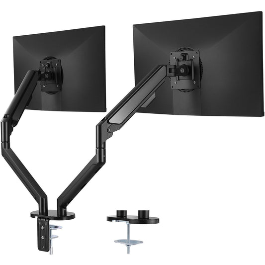 VEVOR Dual Monitor Stand for Desk, Supports 13"-35" Screens, Fully Adjustable Gas Spring Monitor Arm, Each Arm Holds up to 26.4 lbs, Dual Monitor Arm with C-Clamp/Grommet Mounting Base, VESA 75/100mm