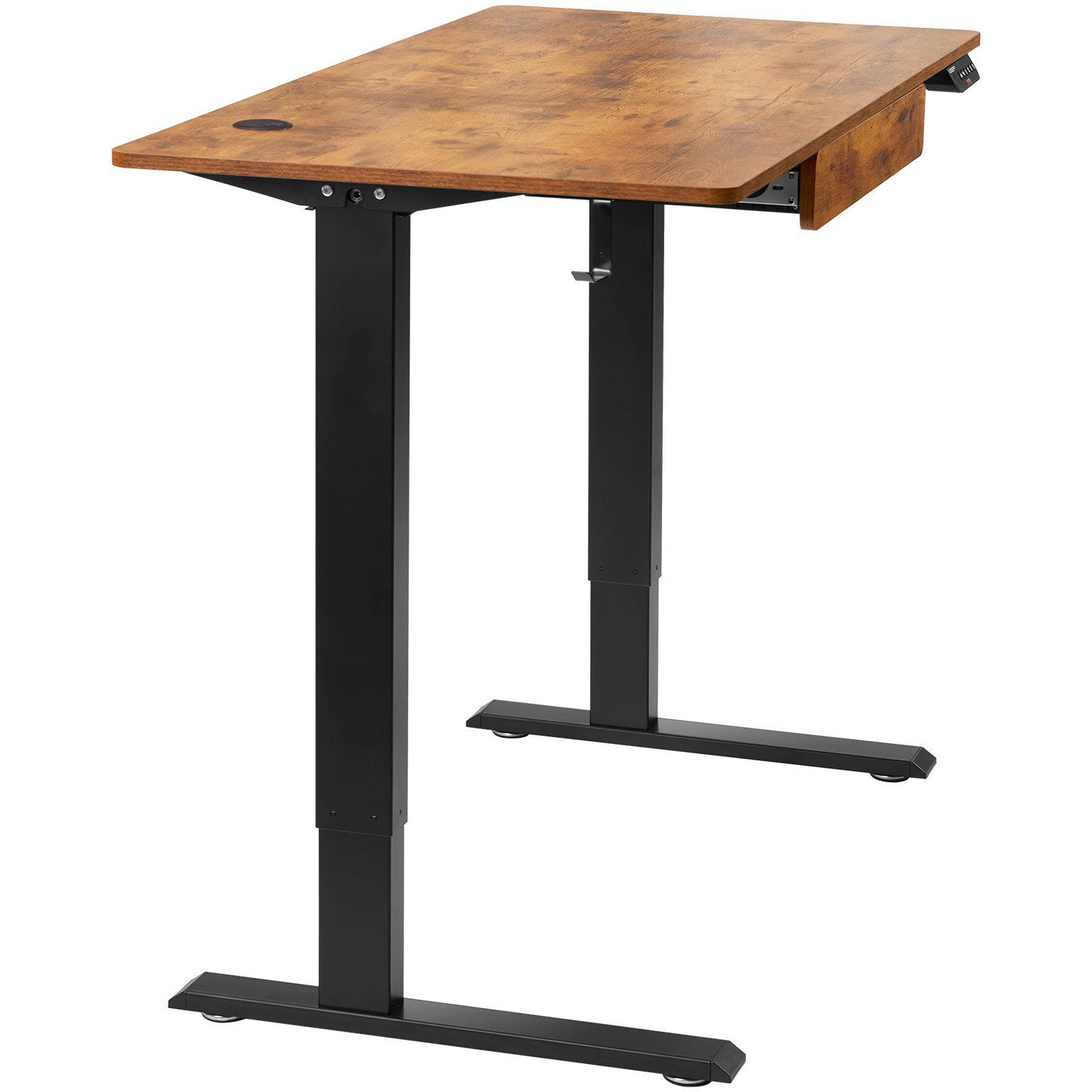 VEVOR Height Adjustable Desk, 47.2 x 23.6 in with Drawer, 3-Key Modes Electric Standing Desk,Whole Piece Desk Board, Dual Metal Frame, 180 LBS Capacity Computer Sit Stand up Desk, for Home and Office