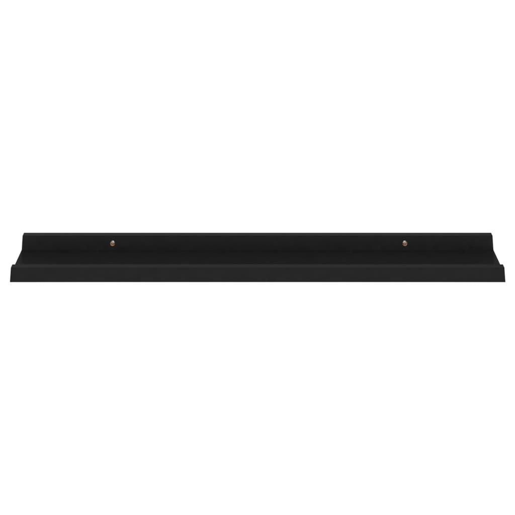 Wall Shelves 4 pcs Black 31.5"x3.5"x1.2"