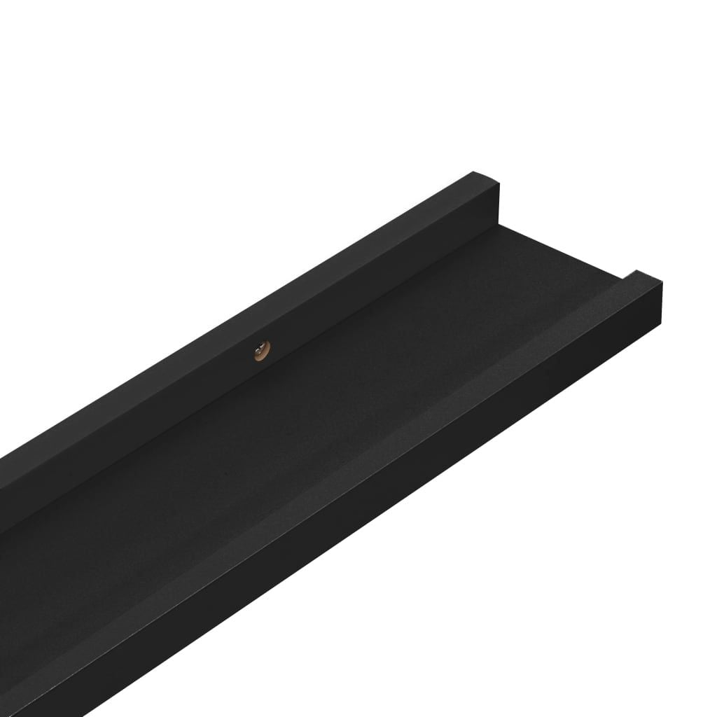 Wall Shelves 4 pcs Black 31.5"x3.5"x1.2"