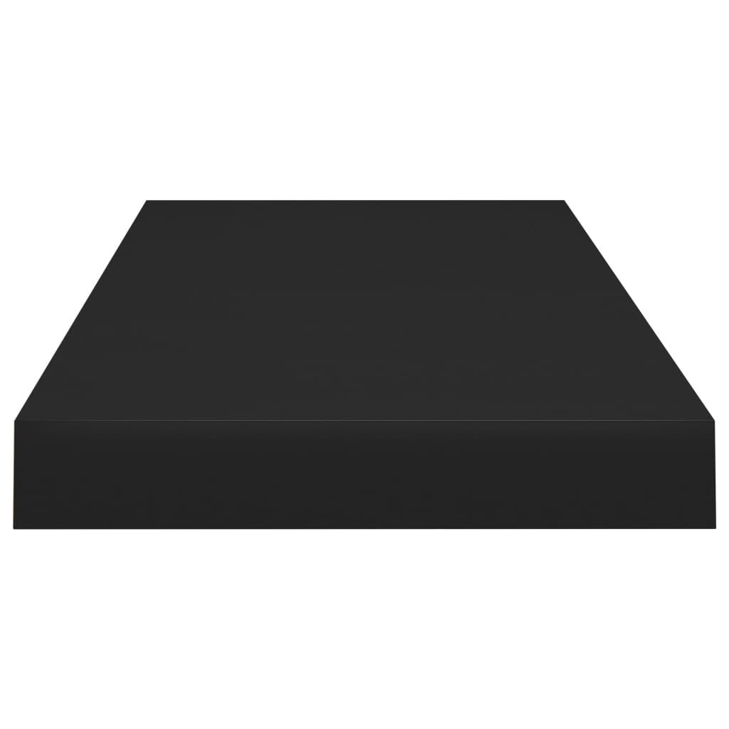 Floating Wall Shelves 2 pcs Black 23.6"x9.3"x1.5" MDF