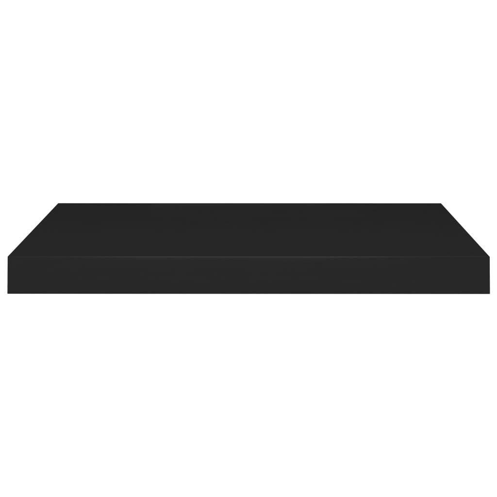 Floating Wall Shelves 2 pcs Black 23.6"x9.3"x1.5" MDF