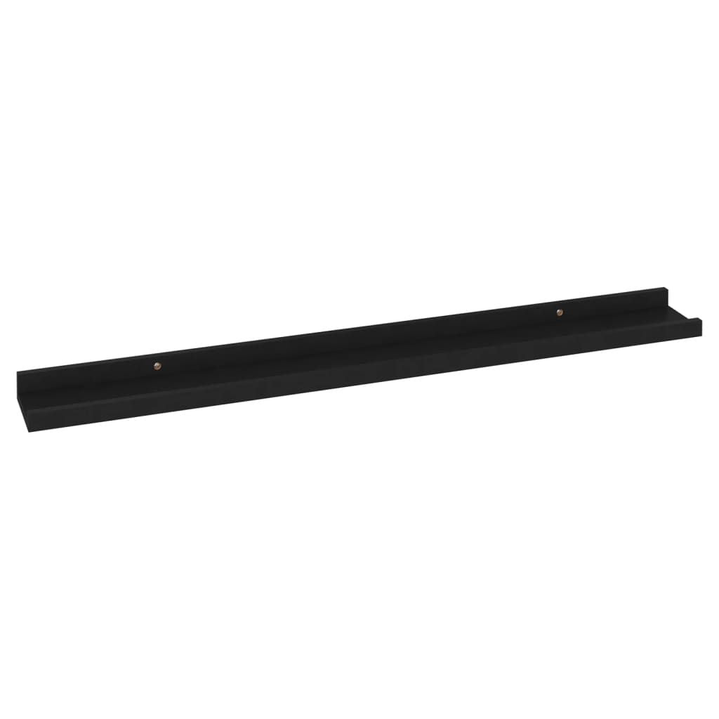 Wall Shelves 4 pcs Black 31.5"x3.5"x1.2"