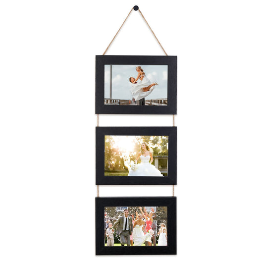 Wall Hanging Picture Collage Frame Wall Decor Without Mat Rustic Style Wood Photo Frame Display