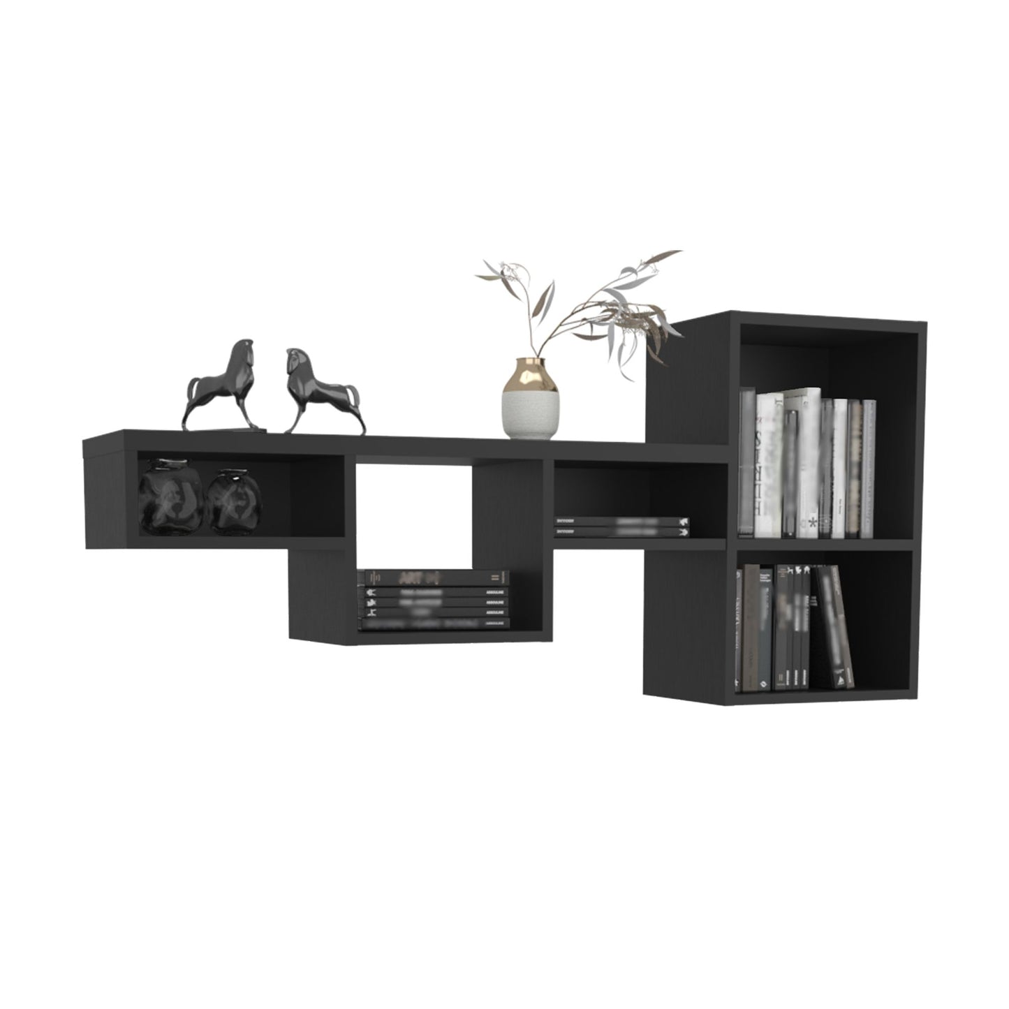 Shelf 22" H, 7 Shelves, Black