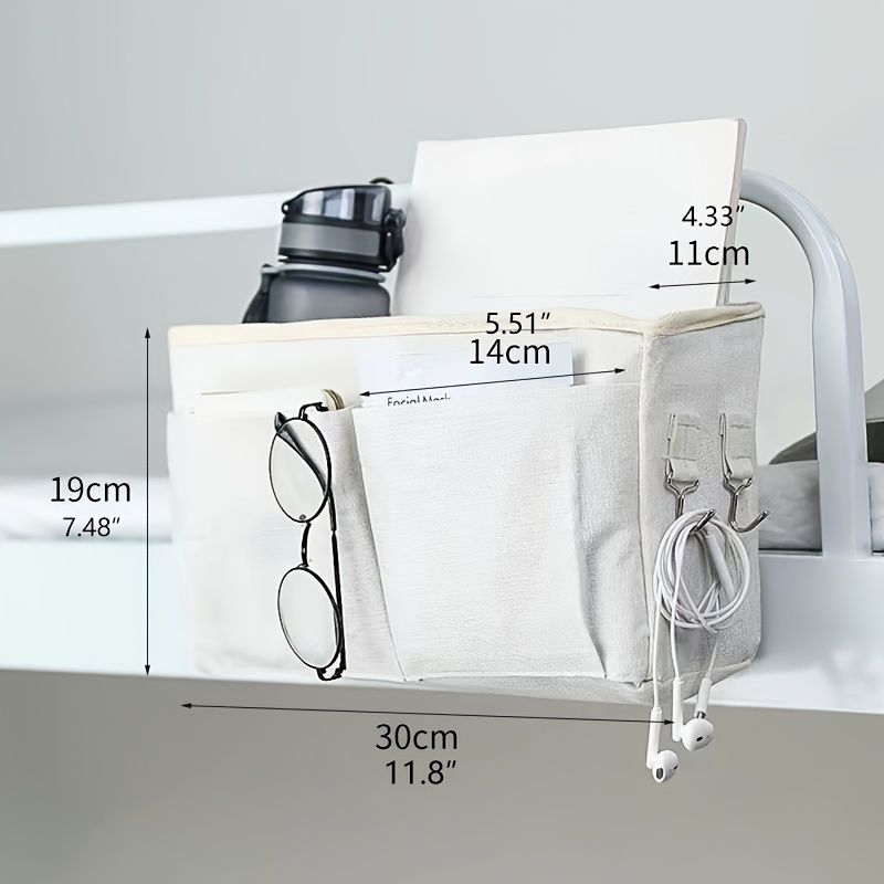 1pc Bedside Desktop Shelf Office Stationery Books Hanging Storage Bag