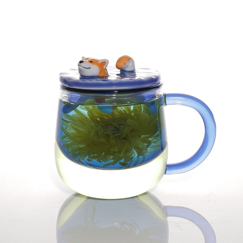 Shiba Inu Heat Resistant Double Layer Glass Tea Cup