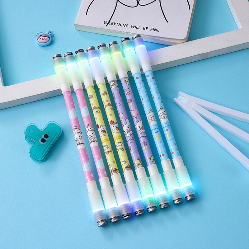 Cute Cartoon Luminous Rotating Gel Pen